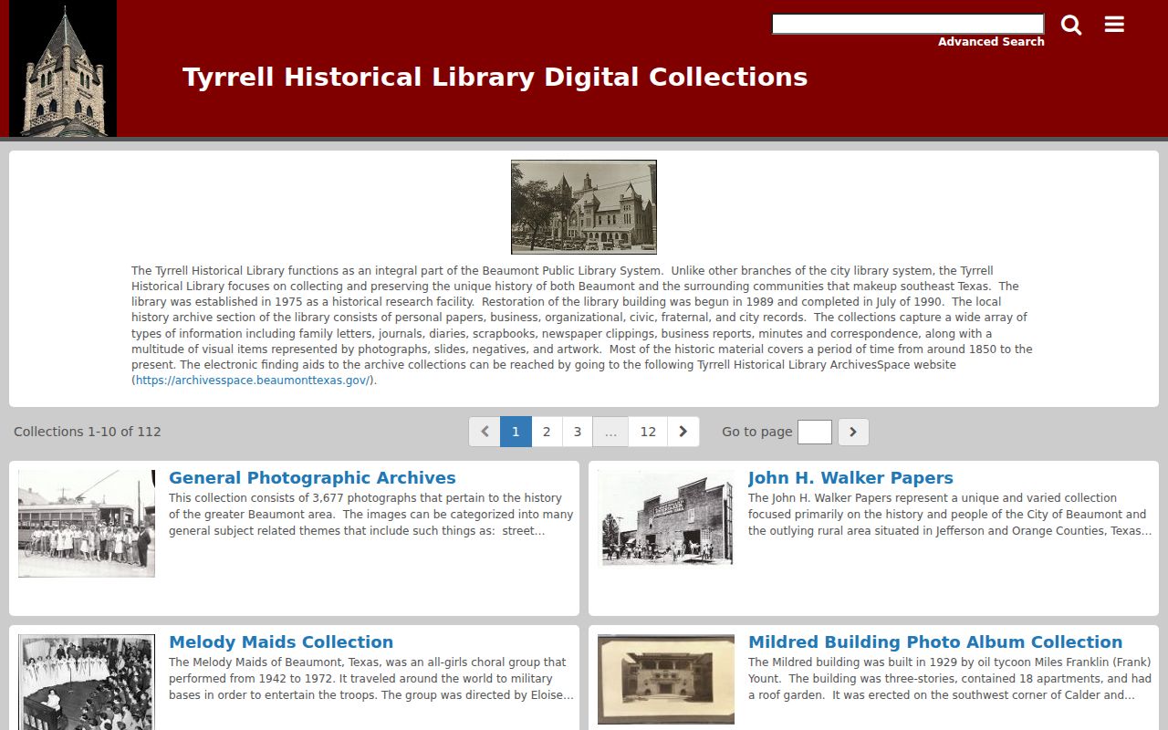 Beaumont city directory research through Tyrrell Digital Collections
